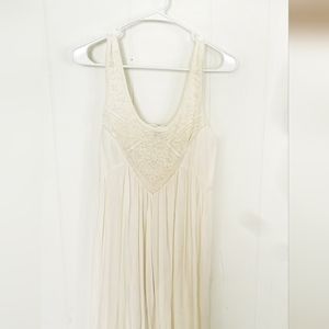 White gauzy beaded dress